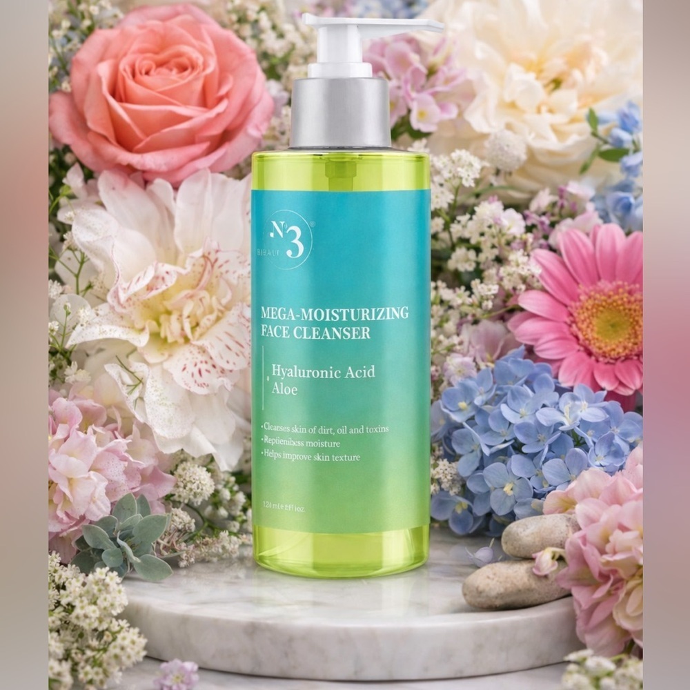 No. 3 Mega-Moisturizing Hyaluronic Acid + Aloe Face Cleanser New